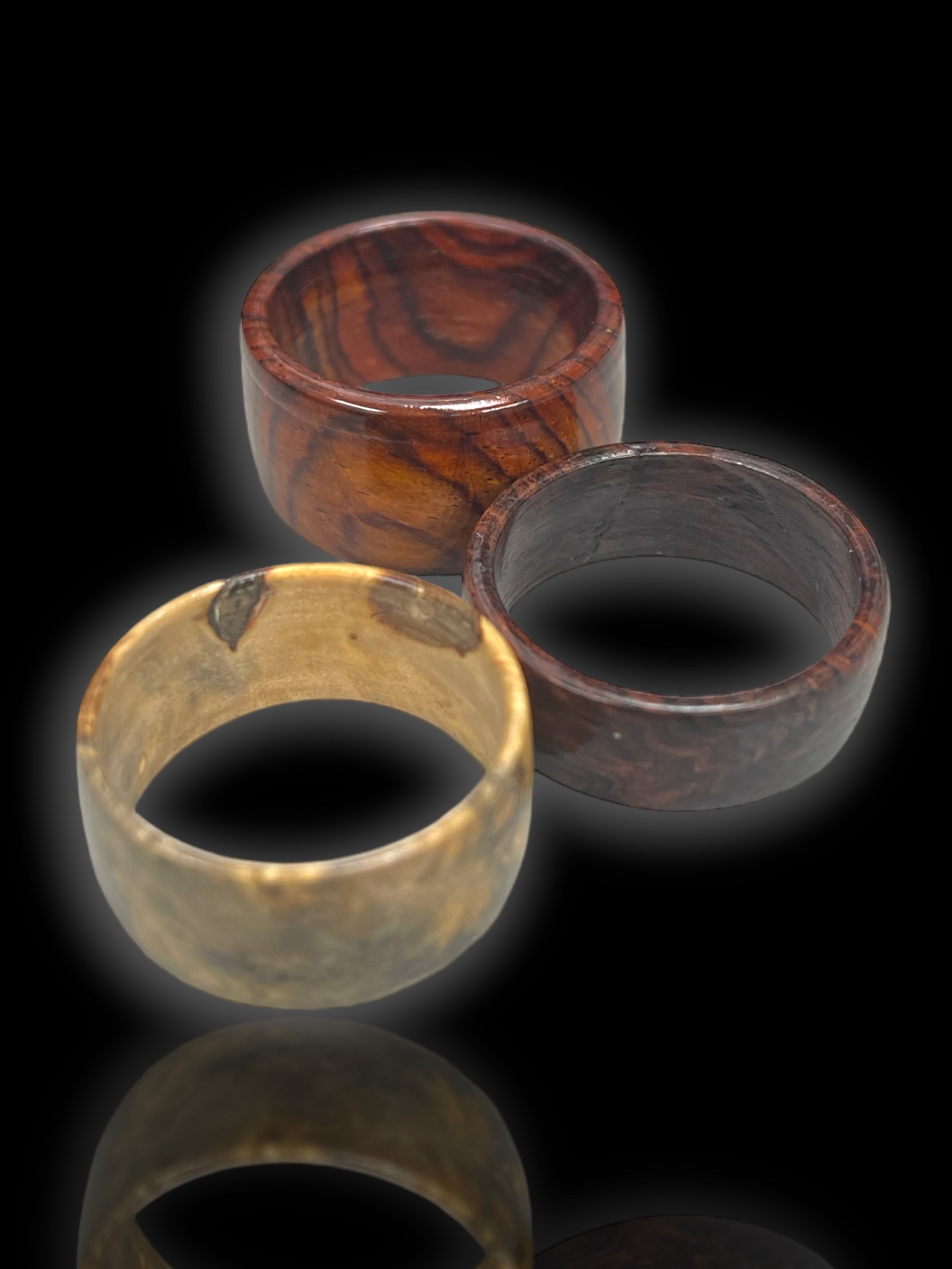 A Gift of Custom Burl Wood Ring from My Customer